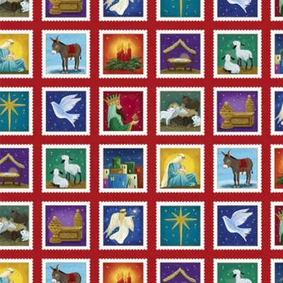 Nativity Windows 6 Sheets Gift Wrap & 6 Tags